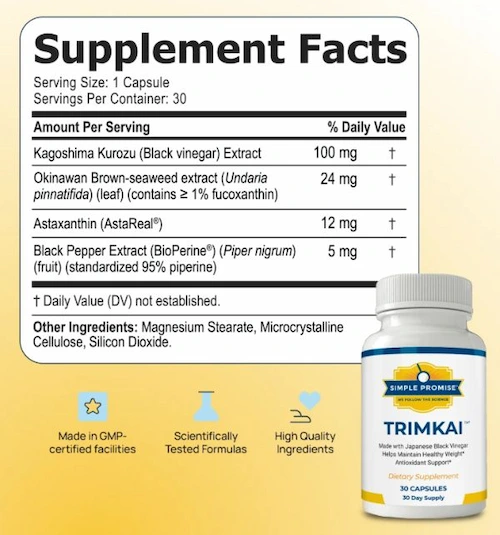 TrimKai Supplement Facts