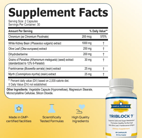 TriBlock 7 Supplement Facts